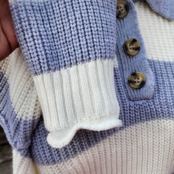 Knit Stripe Longsleeve oversize Sweater - Picture 5 of 10